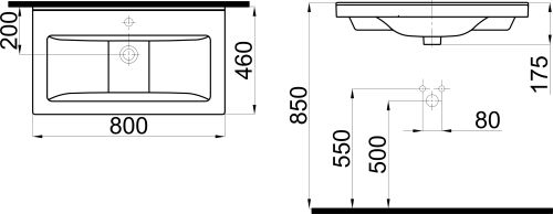 Мебельная раковина STWORKI 80 K0201-0805 в Аксае