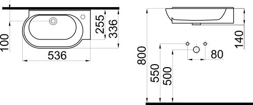 Раковина STWORKI накладная 50 K0201-2505 в Аксае